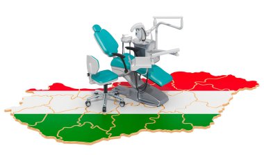 Macaristan 'da dişçilik konsepti, 3D yorumlama