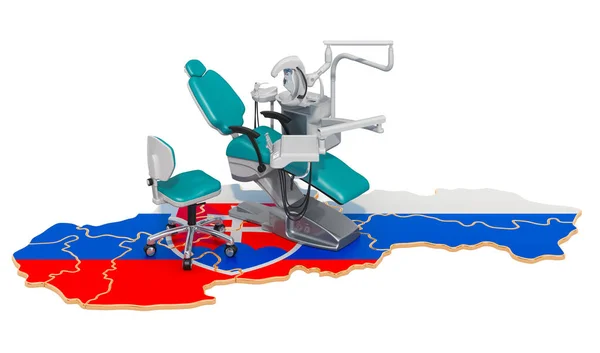 Концепція стоматології в Словаччині 3d рендеринг — стокове фото