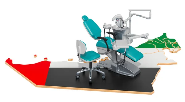 Odontologia no conceito Emirados Árabes Unidos, renderização 3D — Fotografia de Stock