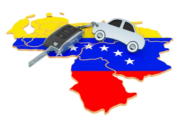 Verkauf oder Autovermietung in venezuela concept, 3D-Rendering — Stockfoto