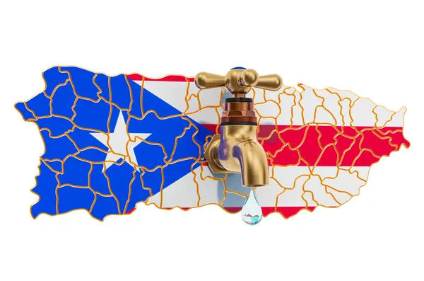Water resources, drinking water of Puerto Rico concept