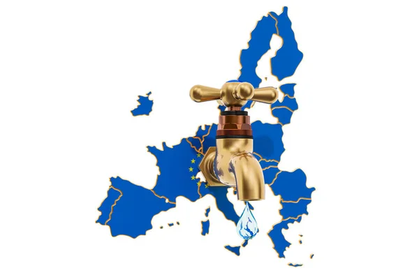水资源、欧洲联盟的饮用水概念 — 图库照片