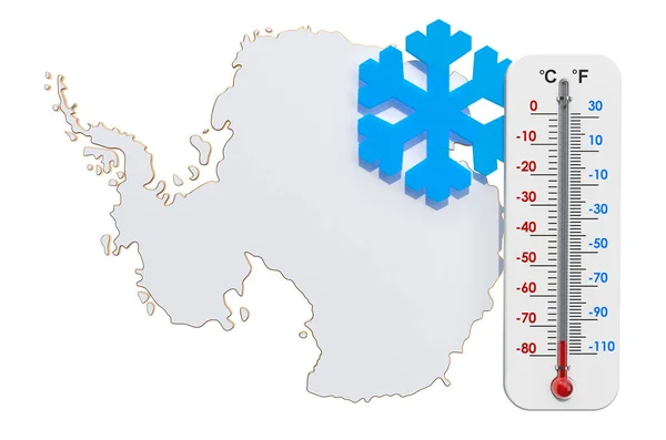 Antarcticas coldest temperatures, 3d rendering — Φωτογραφία Αρχείου