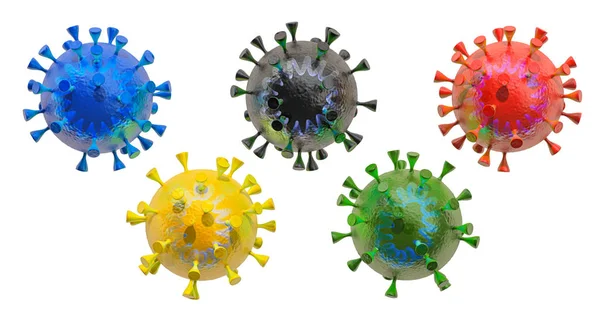 Gioco di sport simbolo da Coronavirus, rendering 3D — Foto Stock