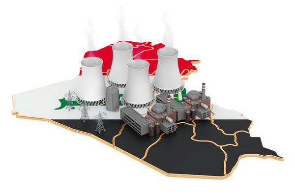 Kernkraftwerke im Irak, 3D-Darstellung — Stockfoto