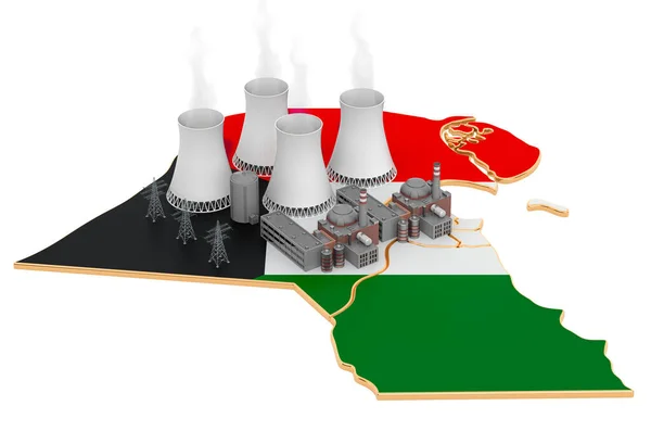 Nuclear power stations in Kuwait, 3D rendering — Stock Photo, Image