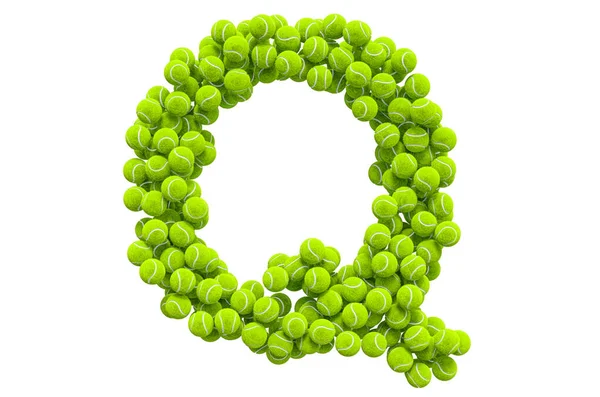 Letter Tennis Balls Rendering Isolated White Background — Stock Photo, Image