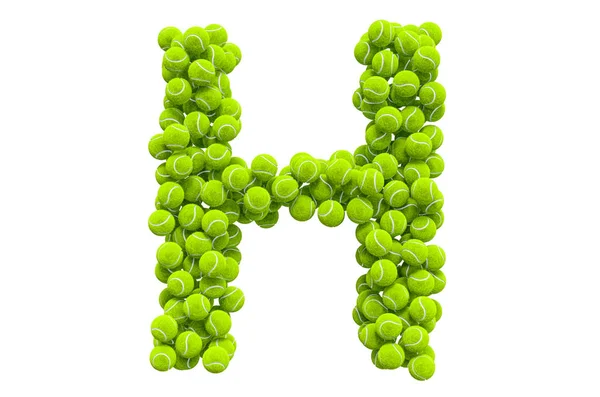 Letter Tennis Balls Rendering Isolated White Background — Stock Photo, Image