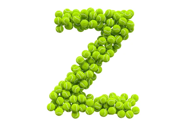 Letter Tennis Balls Rendering Isolated White Background — Stock Photo, Image