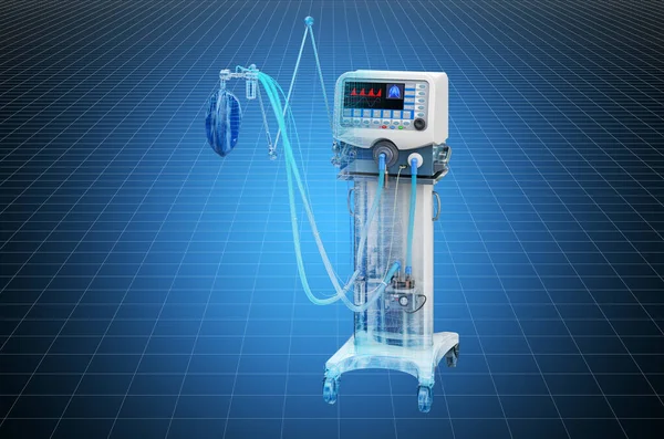 Visualización Modelo Cad Ventilador Médico Uci Renderizado — Foto de Stock