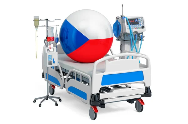 Czech Republic Health Icu Czech Republic Рендеринг Изолирован Белом Фоне — стоковое фото