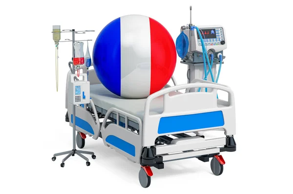 Γαλλική Υγειονομική Υπηρεσία Μεθ Στη Γαλλία Απόδοση Απομονωμένη Λευκό Φόντο — Φωτογραφία Αρχείου