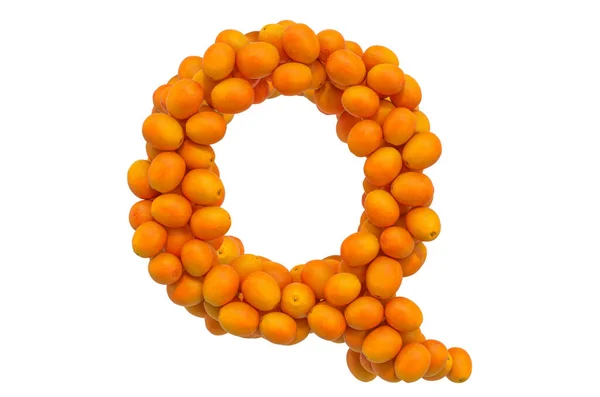 Letter Van Sinaasappels Weergave Geïsoleerd Witte Achtergrond — Stockfoto