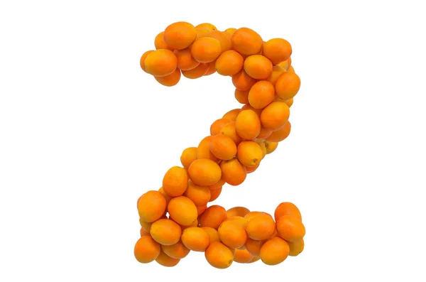 Number Oranges Rendering Isolated White Background — Stock Photo, Image