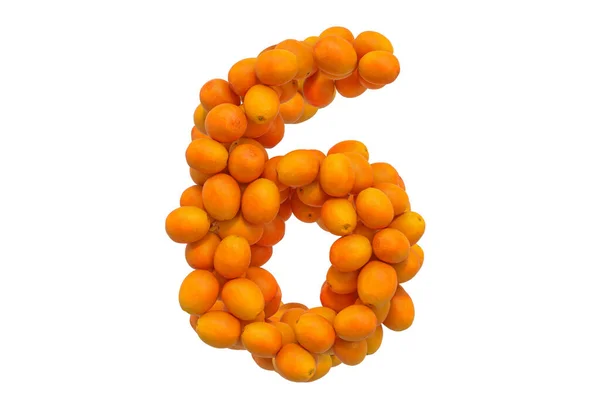 Portakallardan Numara Beyaz Arkaplanda Boyutlu Görüntüleme — Stok fotoğraf