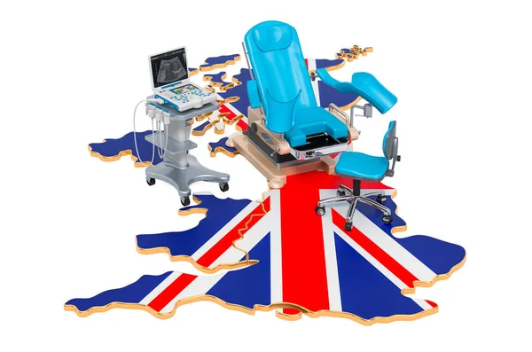 Gynekologi Och Obstetrik Storbritannien Koncept Rendering Isolerad Vit Bakgrund — Stockfoto