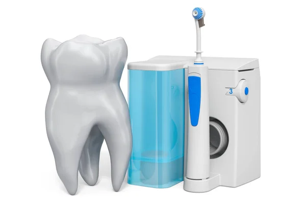 Tooth Water Flosser Dental Oral Irrigator Rendering Isolated White Background — Stock Photo, Image