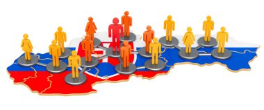 Slovakya 'daki temas izleme sistemi, beyaz arkaplanda 3D görüntüleme