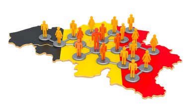 Belçika 'daki temas izleme sistemi, beyaz arkaplanda 3D görüntüleme