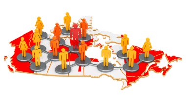 Kanada 'da temas izleme sistemi, beyaz arkaplanda 3D görüntüleme