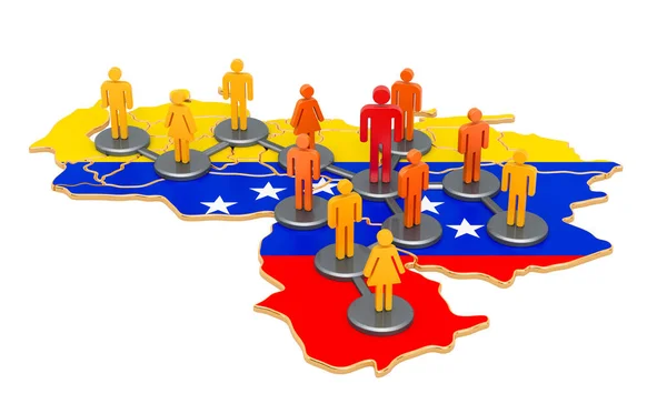 Kontaktspårningssystem Venezuela Rendering Isolerad Vit Bakgrund — Stockfoto