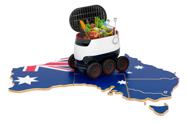 Автономний Робот Австралії Рендеринг Ізольований Білому Тлі — стокове фото