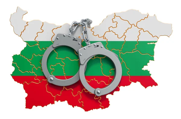 Bűn Büntetés Bulgáriában Koncepció Renderelés Elszigetelt Fehér Backgroun — Stock Fotó