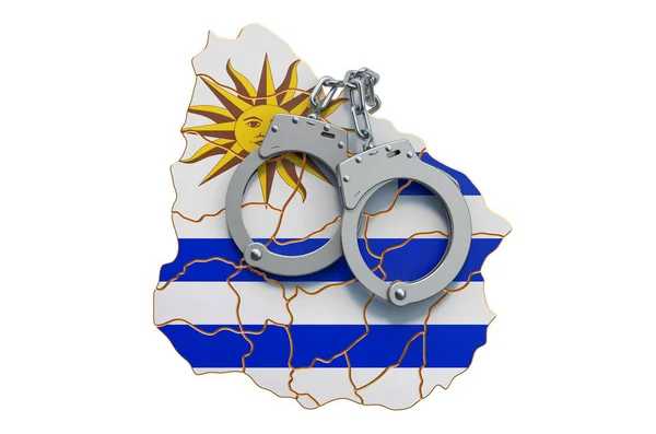 Crime Punishment Uruguay Concept Rendering Isolated White Backgroun — Stock Photo, Image