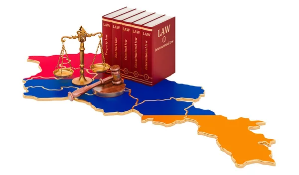 Recht Rechtvaardigheid Armenië Concept Rendering Geïsoleerd Witte Achtergrond — Stockfoto