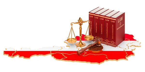 オーストリアの法律と正義の概念 白い背景に隔離された3Dレンダリング — ストック写真