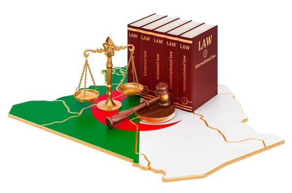 Derecho Justicia Argelia Representación Aislada Sobre Fondo Blanco — Foto de Stock