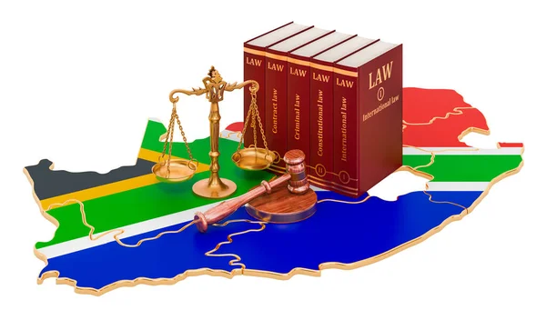 Law Justice South Africa Concept Rendering Isolated White Background — Photo