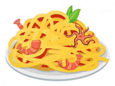 spagetti karides ile