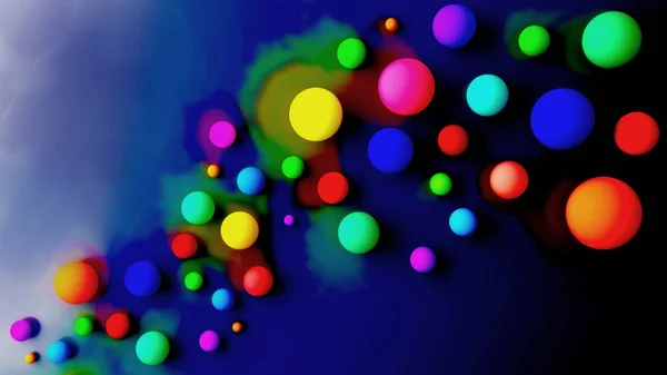 Suluboya ile soyut topları