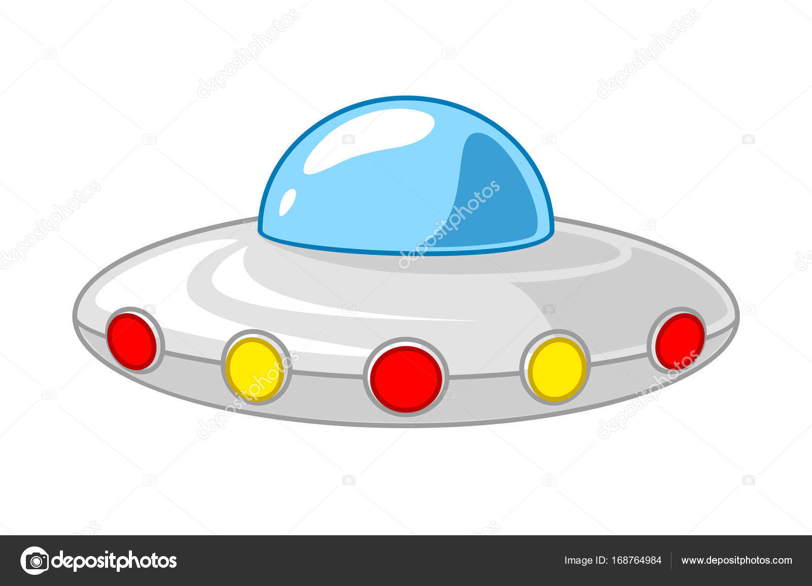 Ufo cartooon | Cartoon stile UFO — Vector de stock ...
