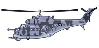 askeri helikopter illüstrasyon
