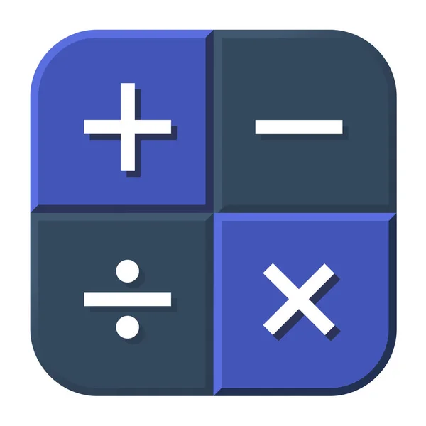 Hesap Makinesi Düz Simgesi