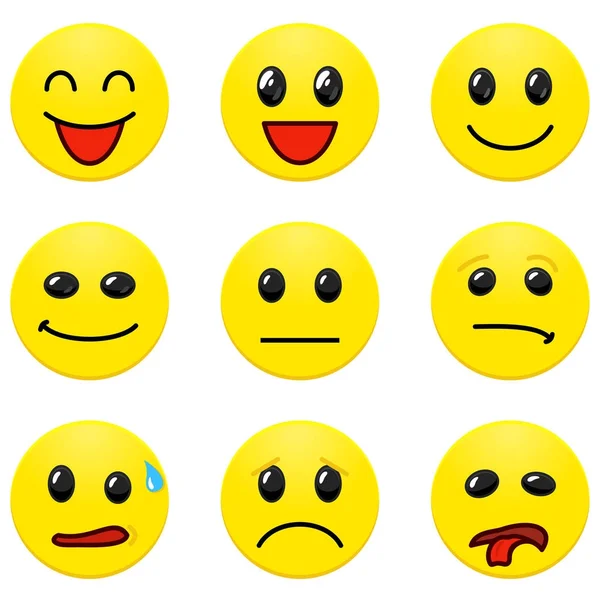 Ensemble d'emoji — Image vectorielle