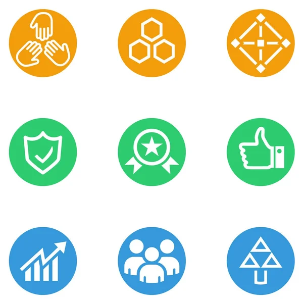 Kurumsal simgeler düz