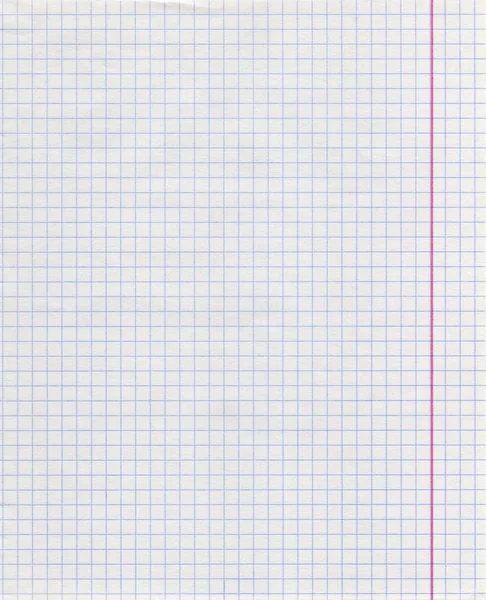 A blank sheet of notebook paper