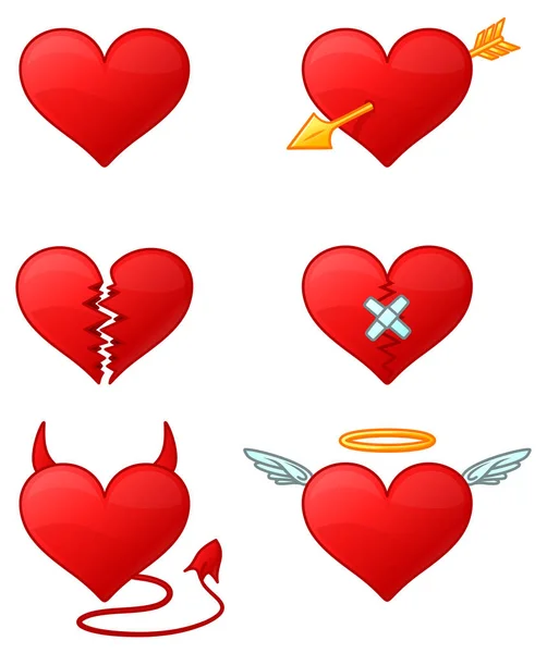 Sevgililer günü için ayarla Kalpler