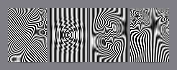 Minimal Vektör siyah ve beyaz tasarımı kapsıyor. Güzel dinamik çizgiler. Optik yanılsama. EPS 10 şablonu.