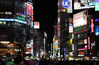 Tokio gece - Street Shibuya Crossing