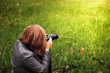 Kadın beğenilen kamera ile
