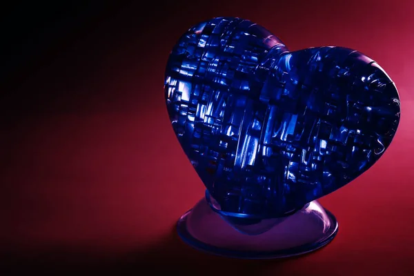 Gros plan du Blue Cold Heart Club. Comme symbole de l'inaccessibilité . — Photo