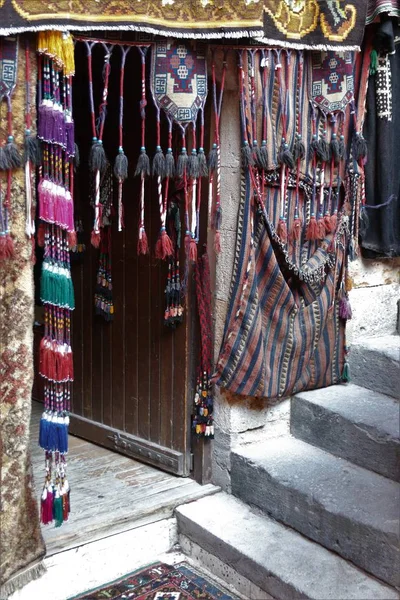 Luglio 2017 Goreme Turchia Vecchio Negozio Tradizionale Turco Tappeti Cappadocia — Foto Stock