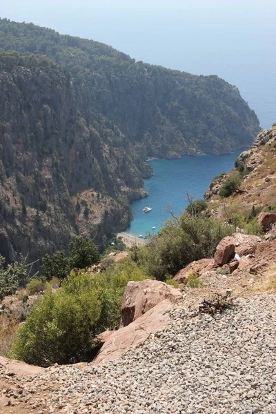 Una Vista Una Hermosa Bahía Panorámica Kabak Turquía 2017 —  Fotos de Stock