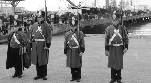 2Nd December 2017 Portsmouth Dockyard England Unknown Actors Playing Parts — Stock Photo, Image