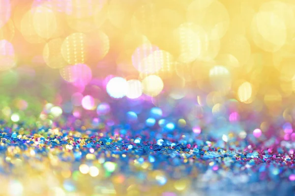 Golden glitter texture Colorfull Blurred abstract background — Stock Photo, Image