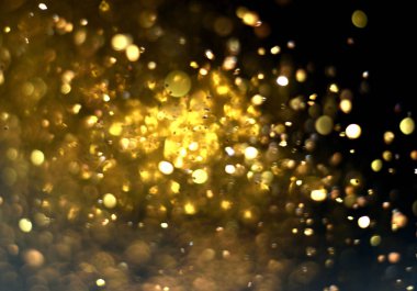 Altın glitter doku doğum günü, yıldönümü, düğün, yeni yıl arifesi ya da Noel için arka plan Derma bulanık.